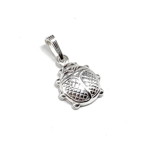 Italian Sterling Silver 3D Ladybug Pendant - Picture 1 of 6